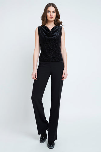 Classic Straight Trousers Black