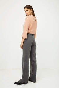 Classic Straight Trousers Grey