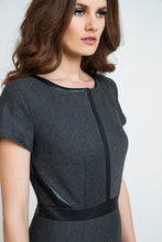 Load image into Gallery viewer, Cap Sleeve Pleather Detail Knit Dress