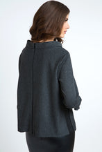 Load image into Gallery viewer, Pleather Detail Long Sleeve Top