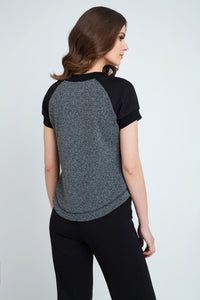 Short Sleeve Top with Rounded Hem