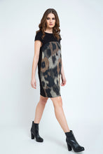 Load image into Gallery viewer, Abstract Print Sack Dress with Pockets