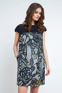 Floral Sack Dress with Pockets