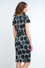 Load image into Gallery viewer, Straight Polka Dot Dress with Pleather Waistband