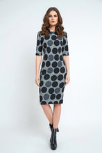 Load image into Gallery viewer, Fitted Polka Dot Midi Dress