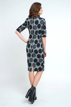 Load image into Gallery viewer, Fitted Polka Dot Midi Dress