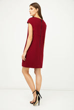 Load image into Gallery viewer, Burgundy Sack Dress with Cap Sleeves