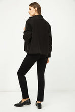 Load image into Gallery viewer, Woollen Black Short Jacket with Knit Cuffs