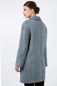 Oversized Drop Shoulder Grey Coat