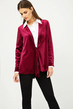 Load image into Gallery viewer, Burgundy Velvet Cardigan with Ties