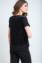 Load image into Gallery viewer, Black Short Sleeve V Neck Top