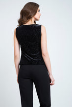 Load image into Gallery viewer, Devore Velvet Sleeveless Top with a Cowl Neck