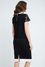 Load image into Gallery viewer, Short Sleeve Black Lace Top