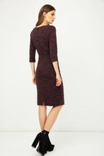 Load image into Gallery viewer, Woollen Aubergine Winter Fitted Dress