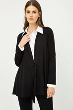 Load image into Gallery viewer, Black Jersey Cardigan with Ties