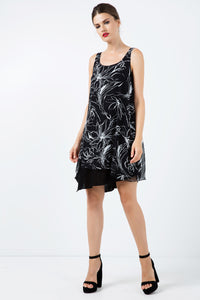 Sleeveless Print Layer Dress