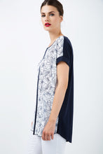 Load image into Gallery viewer, Short Sleeve Panel Detail Floral Top