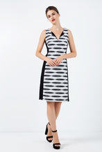 Load image into Gallery viewer, Black and White Sleeveless Dress