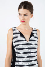 Load image into Gallery viewer, Black and White Sleeveless Dress