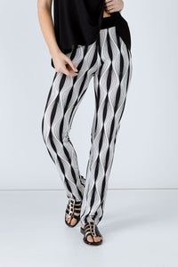 Black and White Stretch Pants