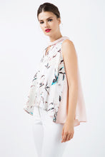 Load image into Gallery viewer, Sleeveless Print Satin Top