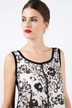 Load image into Gallery viewer, V Neck Print Top with Trim Detail