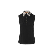 Load image into Gallery viewer, Silk Blend Sleeveless Top with Polo Collar