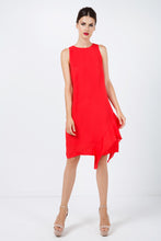Load image into Gallery viewer, Frill Detail Red Sleeveless Dress