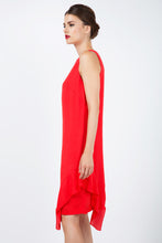 Load image into Gallery viewer, Frill Detail Red Sleeveless Dress