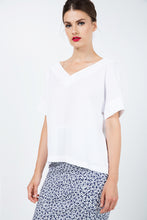 Load image into Gallery viewer, Short Sleeve V Neck Top with Trim Detail