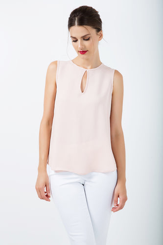 Keyhole Detail Sleeveless Top