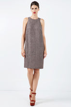 Load image into Gallery viewer, Sleeveless Brown Linen Sack Dress