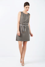 Load image into Gallery viewer, Khaki Colour Straight Dress with Belt