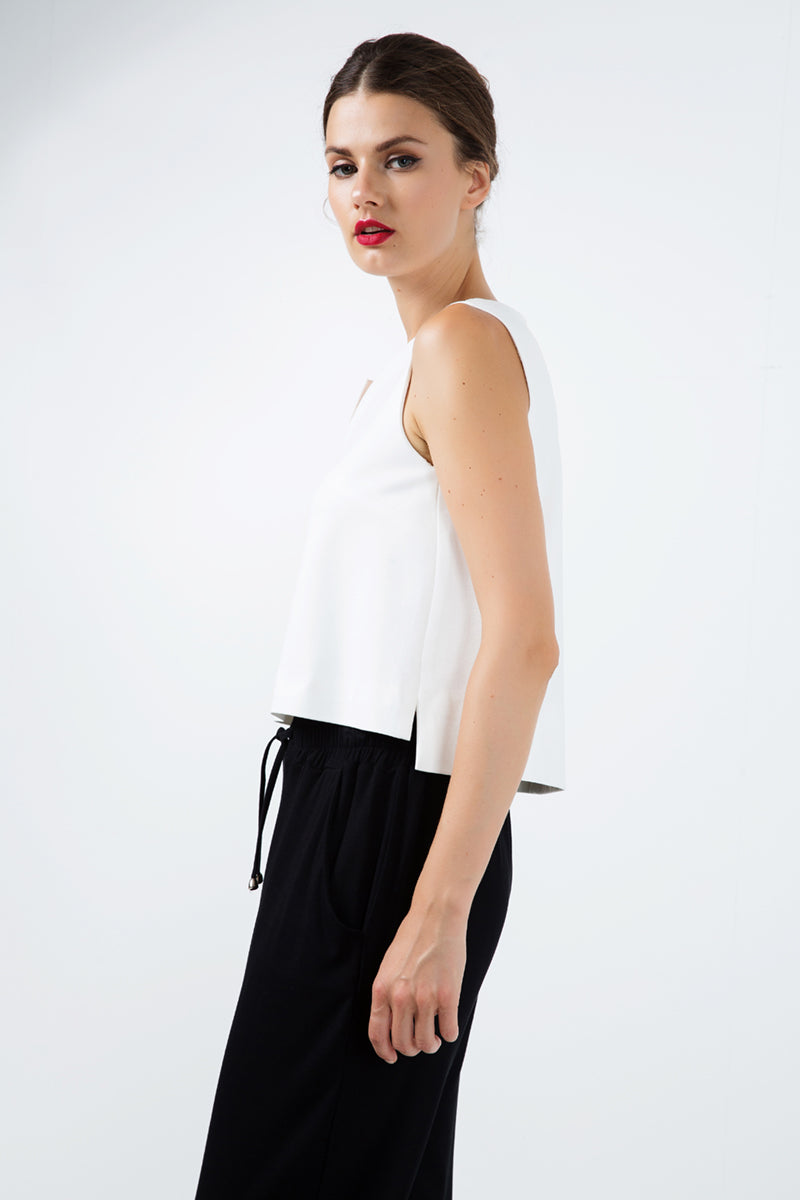 Long Jersey Pants with Tie Detail