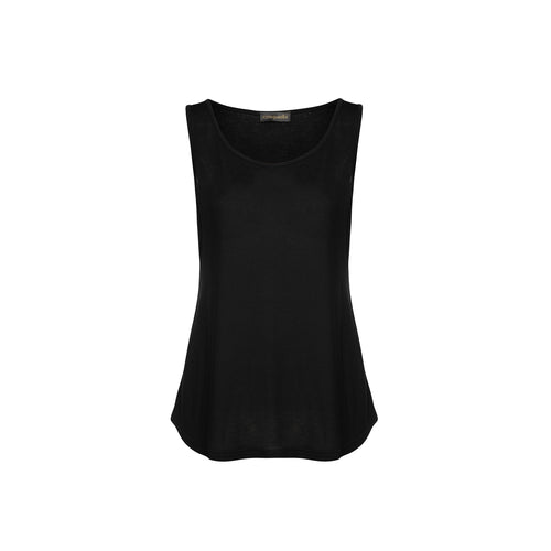 Black Sleeveless Tencel Top