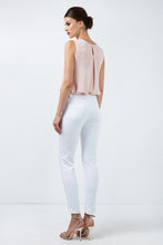 Load image into Gallery viewer, Long Fitted Gabardine Pants in White