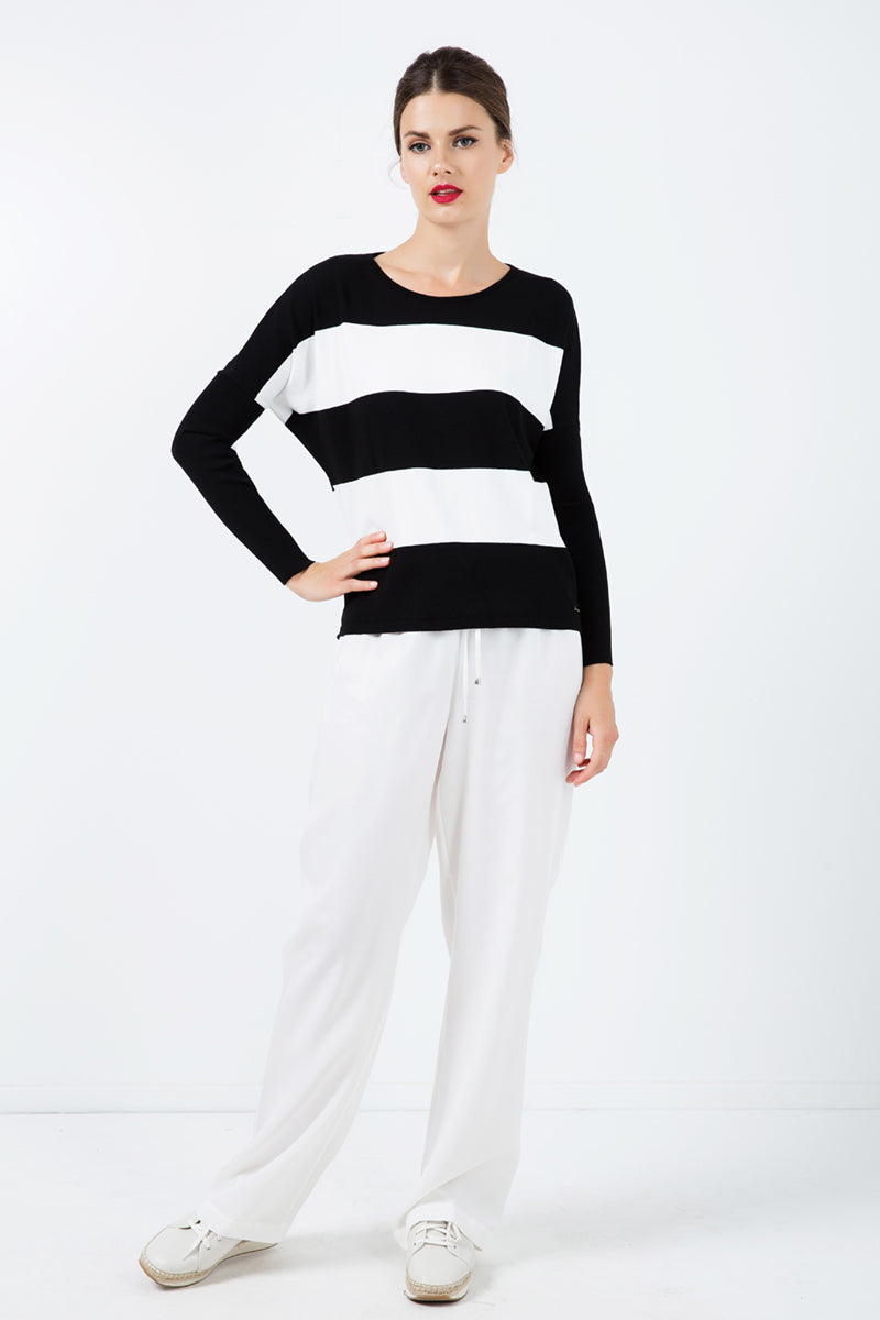 Black & White Striped Sweater