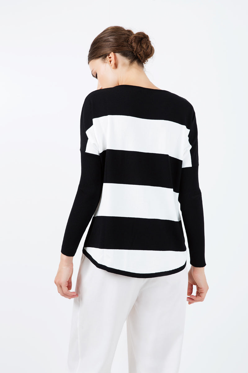 Black & White Striped Sweater