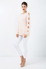 Load image into Gallery viewer, Hole Detail Loose Apricot Sweater