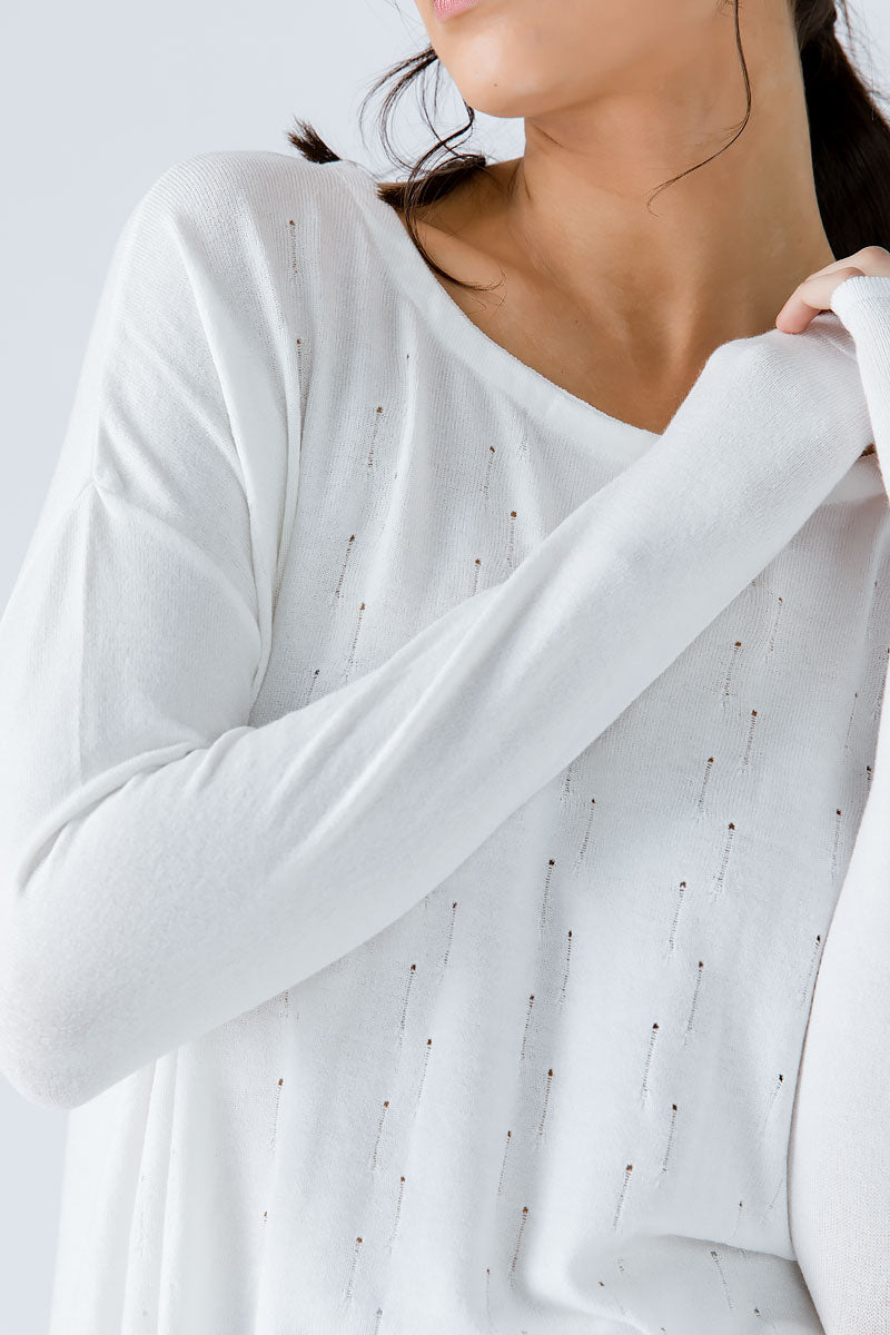 Knit Jacquard Detail Top