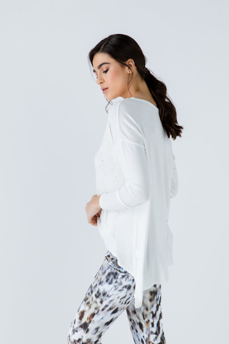 Knit Jacquard Detail Top