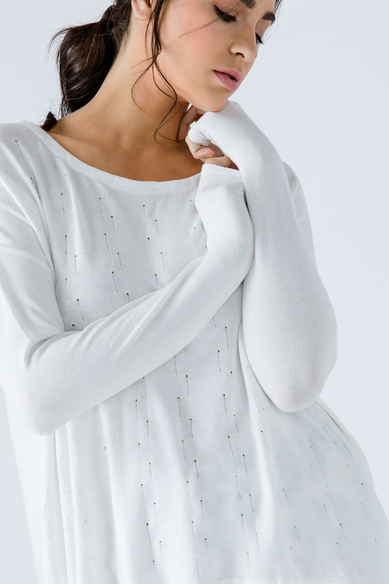 Knit Jacquard Detail Top