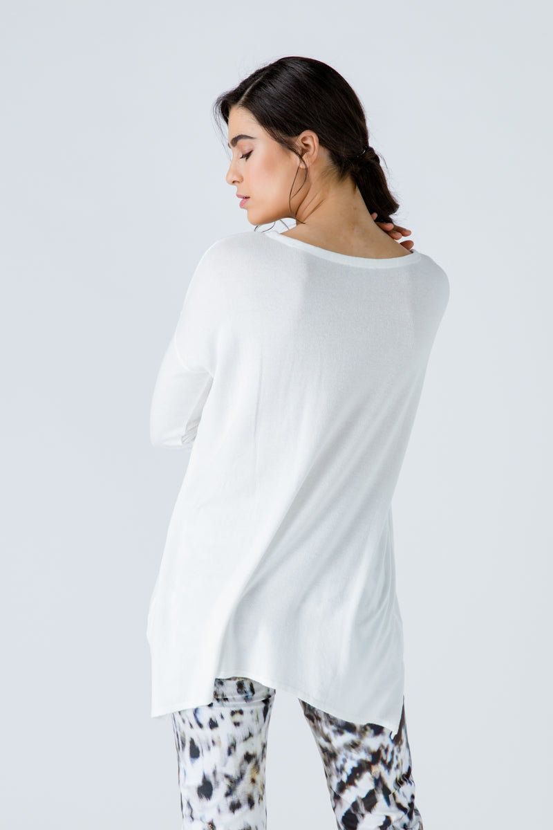 Knit Jacquard Detail Top