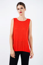 Load image into Gallery viewer, Sleeveless Knit Top with Uneven Hemline