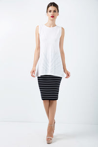 Fitted Striped Skirt