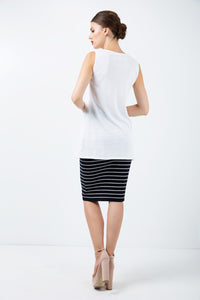Fitted Striped Skirt