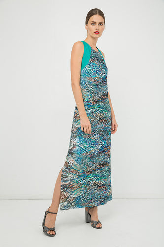 Sleeveless Print Maxi Dress