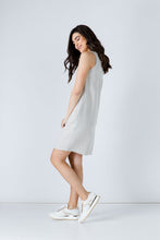 Load image into Gallery viewer, Linen Sand Sleeveless Sack Dress
