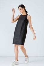 Load image into Gallery viewer, Black Sleeveless Sack Dress