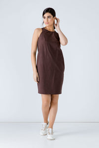 Brown Cotton Sack Dress